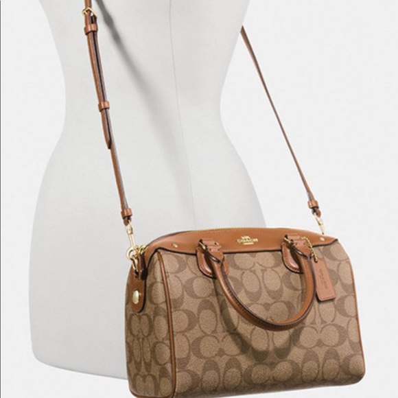 COACH MINI BENNETT SATCHEL, SIGNATURE BROWN - Picture 3 of 12